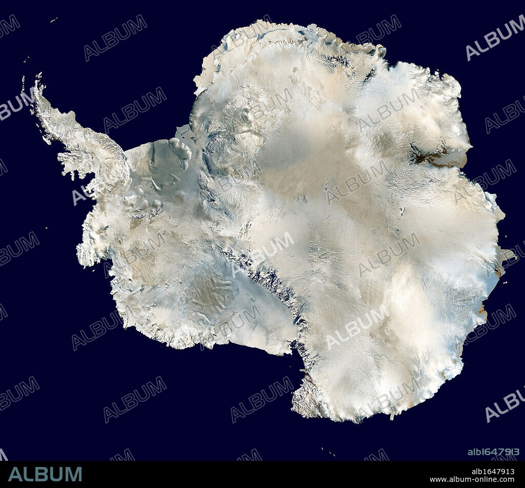 Antarctica. photographed by satellite MODIS observations of polar sea ice and combined with observations by the National Oceanic and Atmospheric Administration's AVHRR sensor€'the Advanced Very High Resolution Radiometer. 2006.