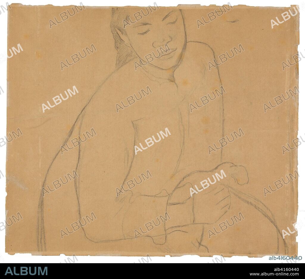 eated Tahitian Woman (related to the painting Te faaturuma [Reverie]). Paul Gauguin; French, 1848-1903. Date: 1891-1893. Dimensions: 555 × 480 mm. Charcoal on cream wove paper (discolored to tan). Origin: France.