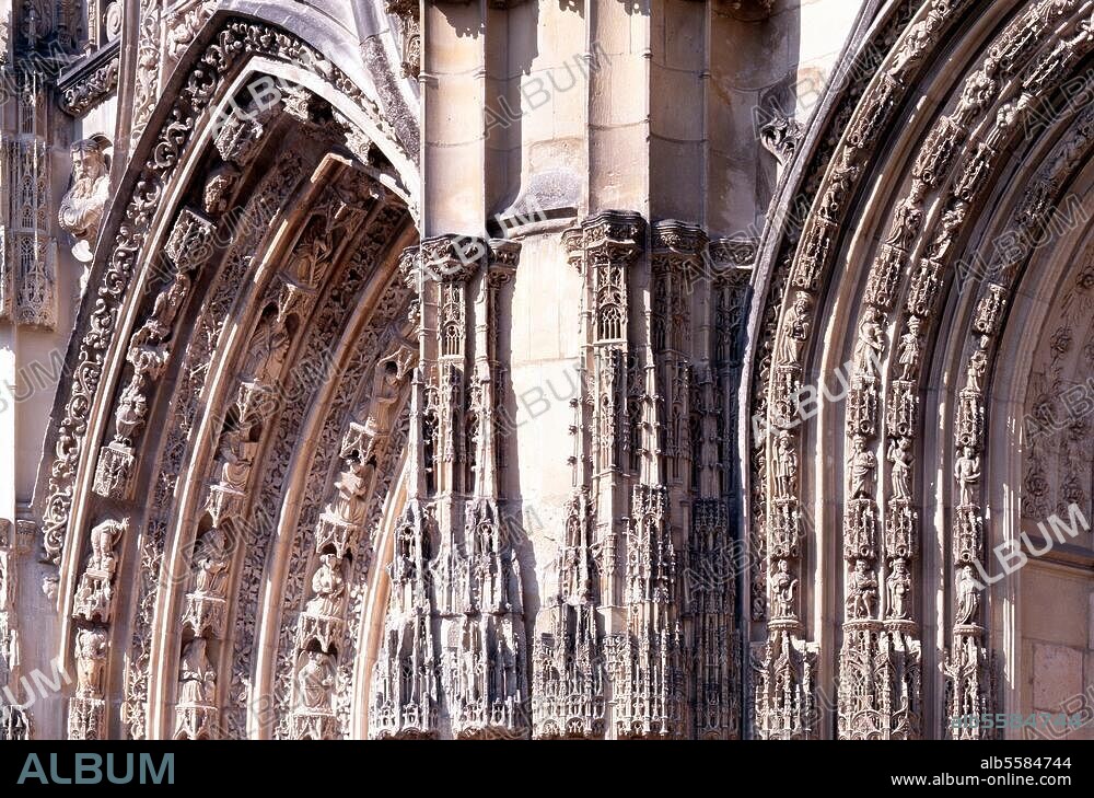 Caudebec-en-Caux, Eglise Notre-Dame / Detail der Westfassade © Florian Monheim Format / Filmsize: 6 × 9 cm.