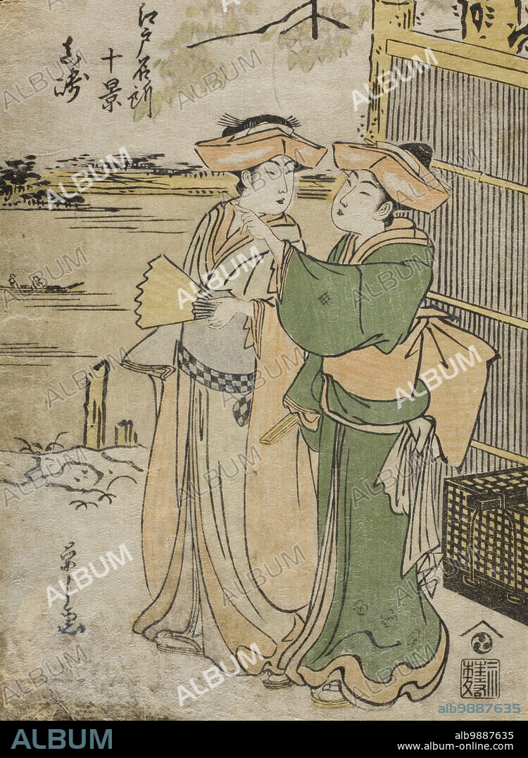 HOSODA EISHI. Masaki, early to mid-1780s. Series: Ten Views of Famous Places in Edo.