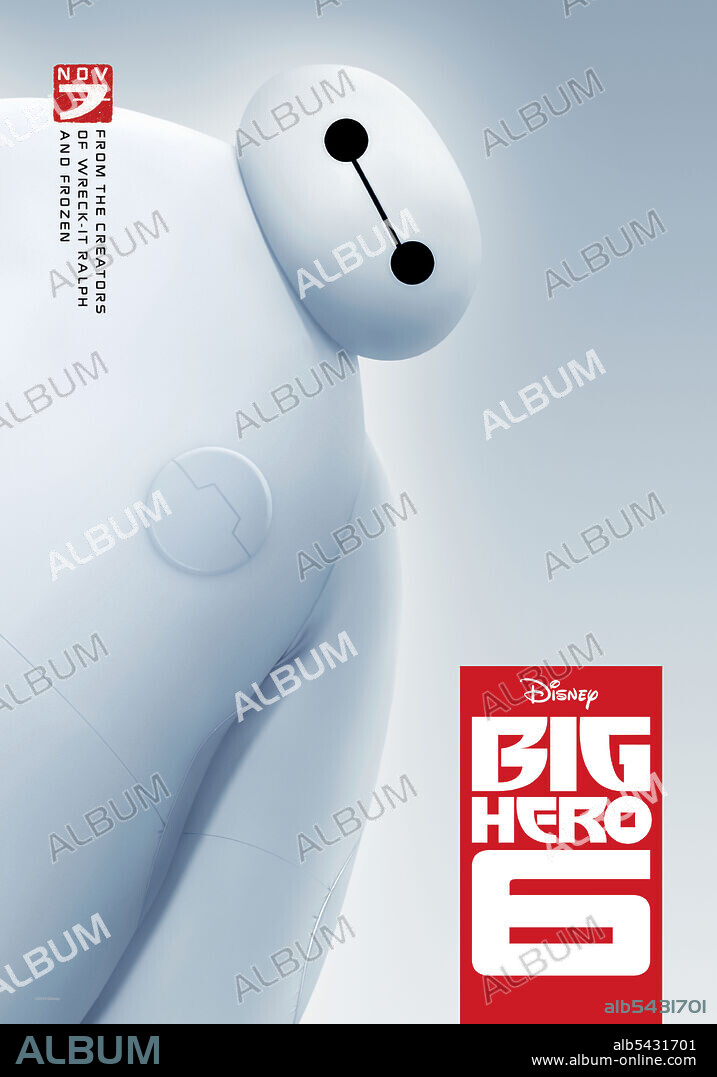 Poster de BIG HERO 6, 2014, dirigida por CHRIS WILLIAMS y DON HALL. Copyright WALT DISNEY PICTURES.