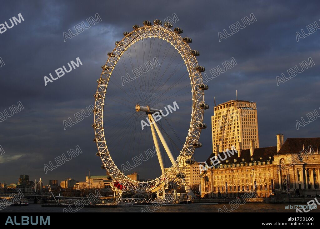 United Kingdom. England. London. London Eye on the river Thames. 20th century.