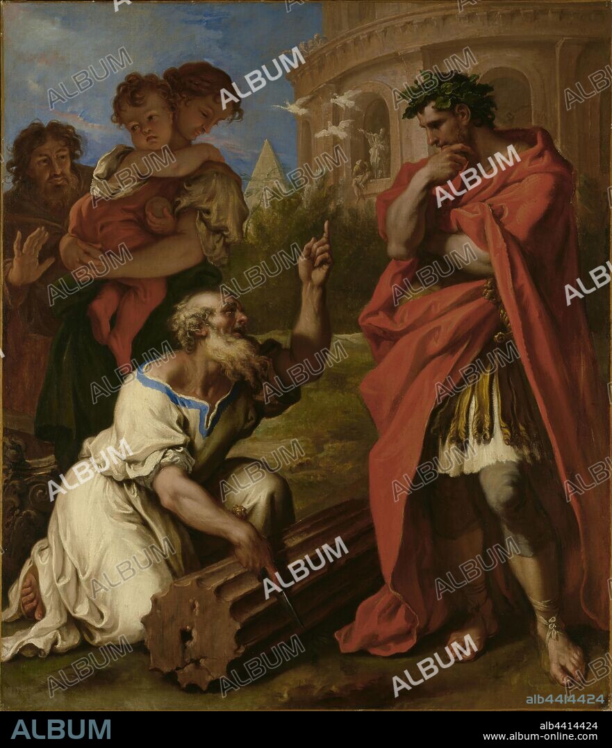 Tarquin the Elder Consulting Attius Navius, Sebastiano Ricci (Italian, 1659 - 1734), about 1690, Oil on canvas, 163.2 × 141.3 cm (64 1/4 × 55 5/8 in.).