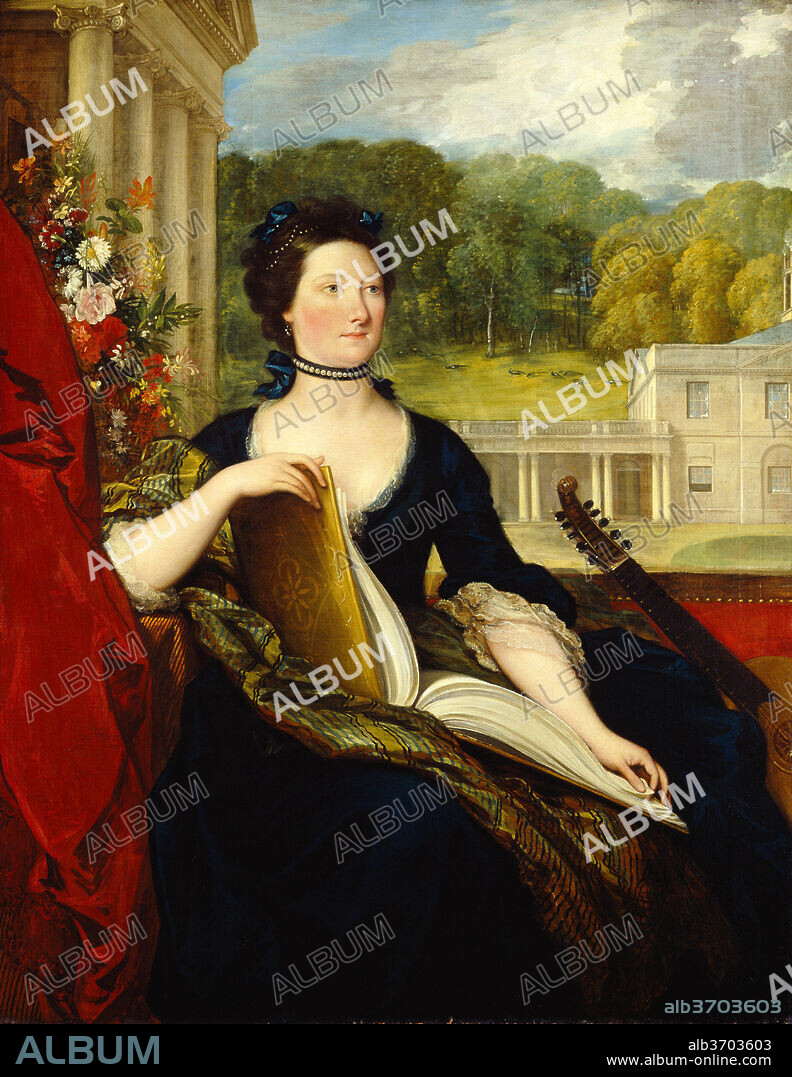 BENJAMIN WEST. Maria Hamilton Beckford (Mrs. William Beckford). Dated: 1799. Dimensions: overall: 146 x 115 cm (57 1/2 x 45 1/4 in.)  framed: 177.8 x 146.7 x 10.2 cm (70 x 57 3/4 x 4 in.). Medium: oil on canvas.