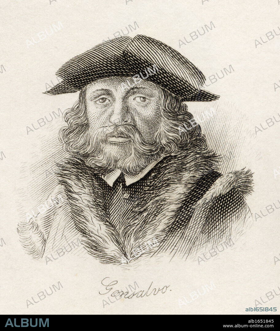 Gonzalo Fernández de Cordoba, 1453-1515. Spanish general, called the Great Captain. From the book Crabbs Historical Dictionary published 1825.