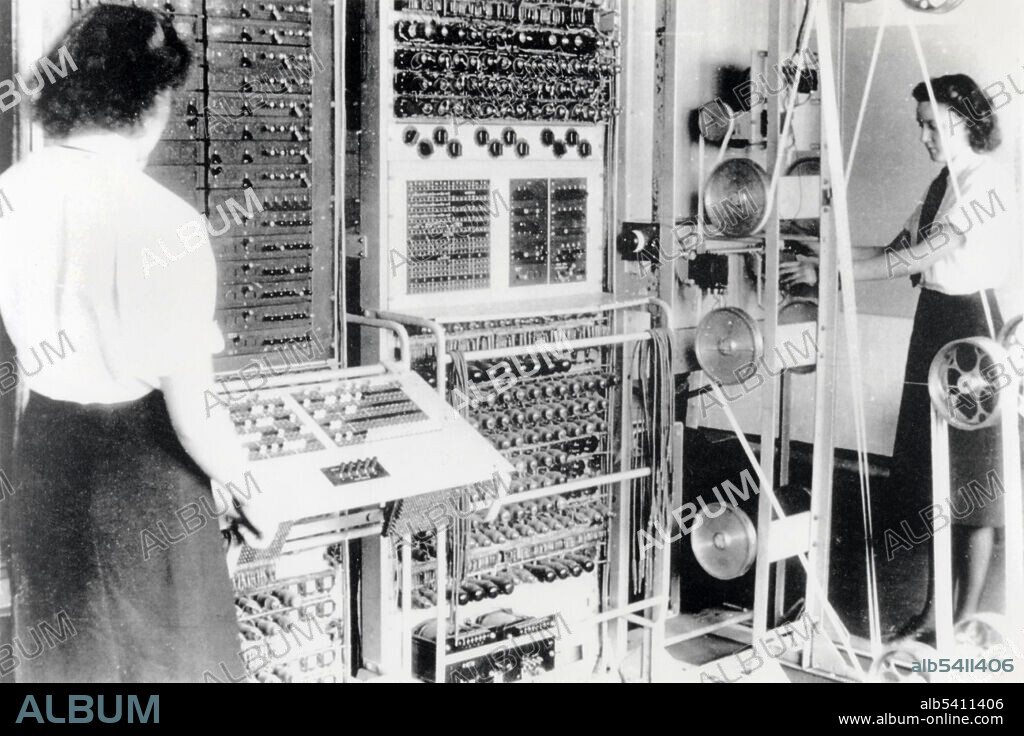 Editorial use only . Colossus was a set of computers developed by British codebreakers in the years 1943-1945 to help in the cryptanalysis of the Lorenz cipher used by the German Army. Colossus used thermionic valves (vacuum tubes) to perform Boolean and counting operations. Colossus is thus regarded as the world's first programmable, electronic, digital computer, although it was programmed by switches and plugs and not by a stored program. Colossus was designed by research telephone engineer Tommy Flowers. Alan Turing's use of probability in cryptanalysis contributed to its design. The Women's Royal Naval Service (WRNS, popularly and officially known as the Wrens) was the women's branch of the United Kingdom's Royal Navy. About 8,000 women worked in Bletchley Park, the central site for British cryptanalysts during World War II. Women constituted roughly 75% of the workforce there.