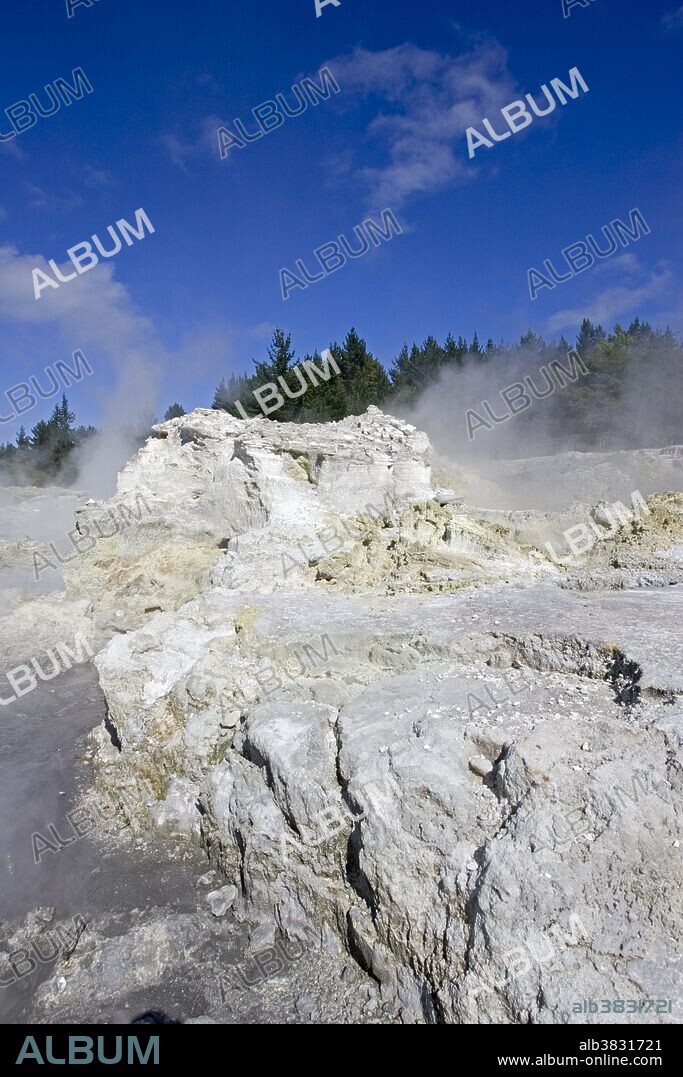 Hell's Gate, a Maori owned geothermal reserve in Tikitere, Rotorua, North Island, New Zealand.
