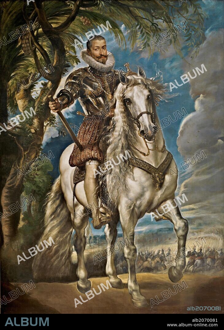 PETER PAUL RUBENS. Pedro Pablo Rubens / 'Retrato ecuestre del duque de Lerma', 1603, Escuela Flamenca, Óleo sobre Lienzo, 290,5 cm x 207,5 cm, P03137.