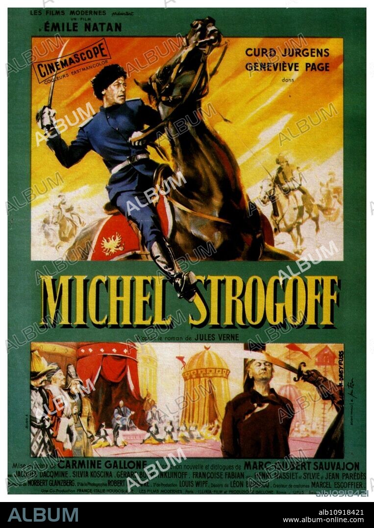 Poster de NUEVAS AVENTURAS DE MIGUEL STROGOFF, 1961 (LE TRIOMPHE DE MICHEL STROGOFF), dirigida por VIKTOR TOURJANSKY.