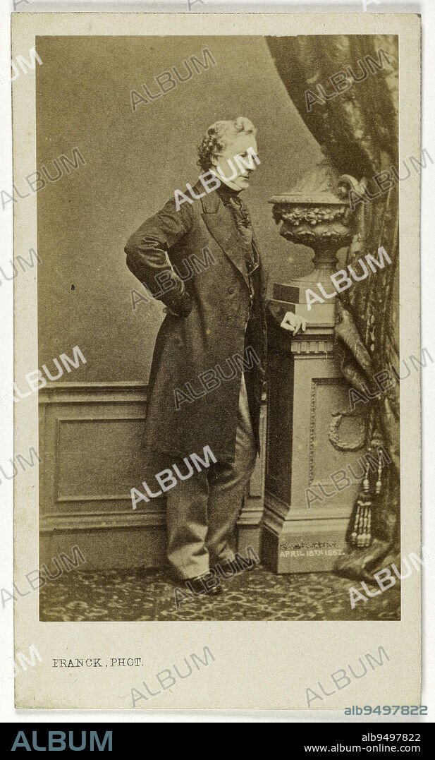Portrait of Gibson Thomas Milner, (1806-1884), (English politician), Franck (François Gobinet de Villechole, dit), Photographer, Between 1870 and 1890, 2nd half of the 19th century, Photography, Graphic arts, Photography, Albumen paper print, Dimensions - Work: Height: 8.8 cm, Width: 5.5 cm, Dimensions: Height: 10.5 cm, Width: 6.1 cm.