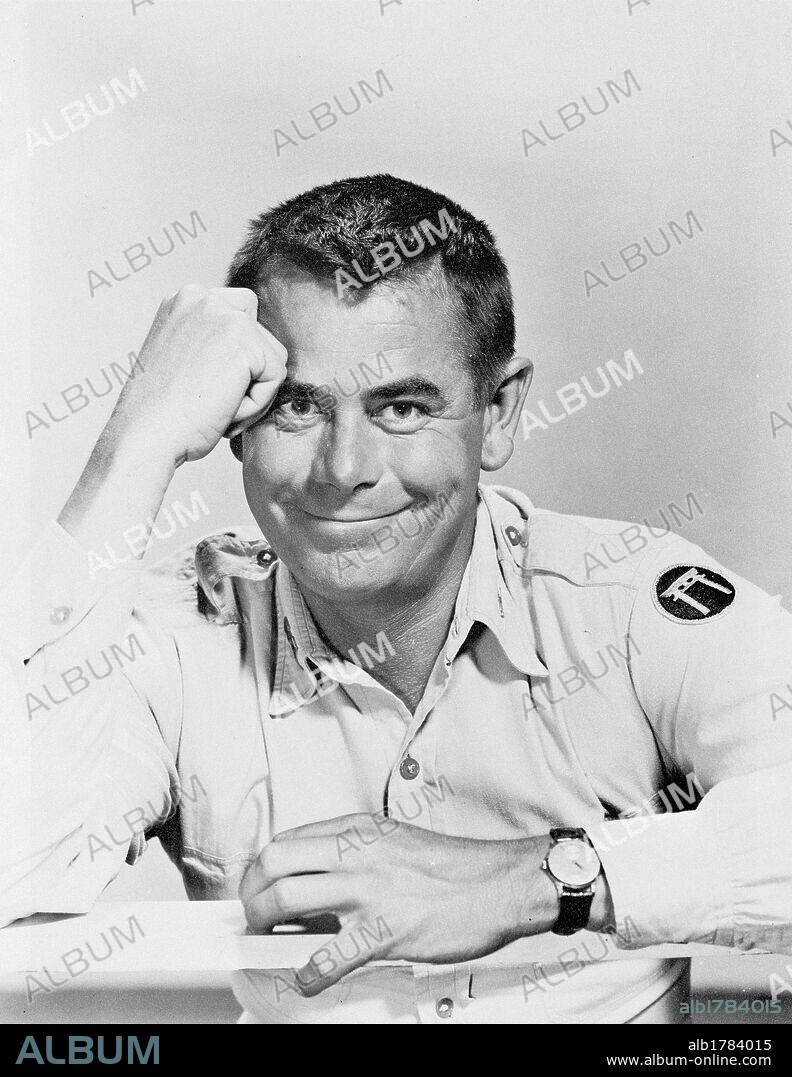 GLENN FORD in DON'T GO NEAR THE WATER, 1957, directed by CHARLES WALTERS. Copyright M.G.M.
