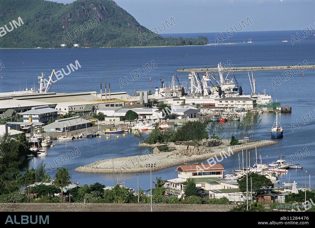 Fishing port, Victoria, northeast coast, island of Mahe, Seychelles, Indian Ocean, Africa.