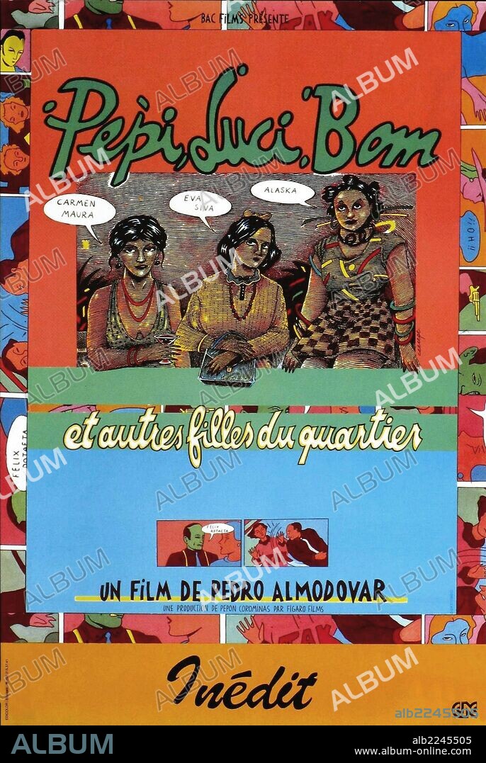 Poster de PEPI, LUCI, BOM Y OTRAS CHICAS DEL MONTON, 1980, dirigida por PEDRO ALMODOVAR. Copyright FIGARO FILMS.