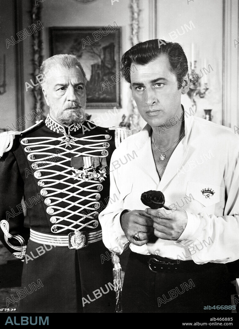 LOUIS CALHERN and STEWART GRANGER in THE PRISONER OF ZENDA, 1952, directed by RICHARD THORPE. Copyright M.G.M.
