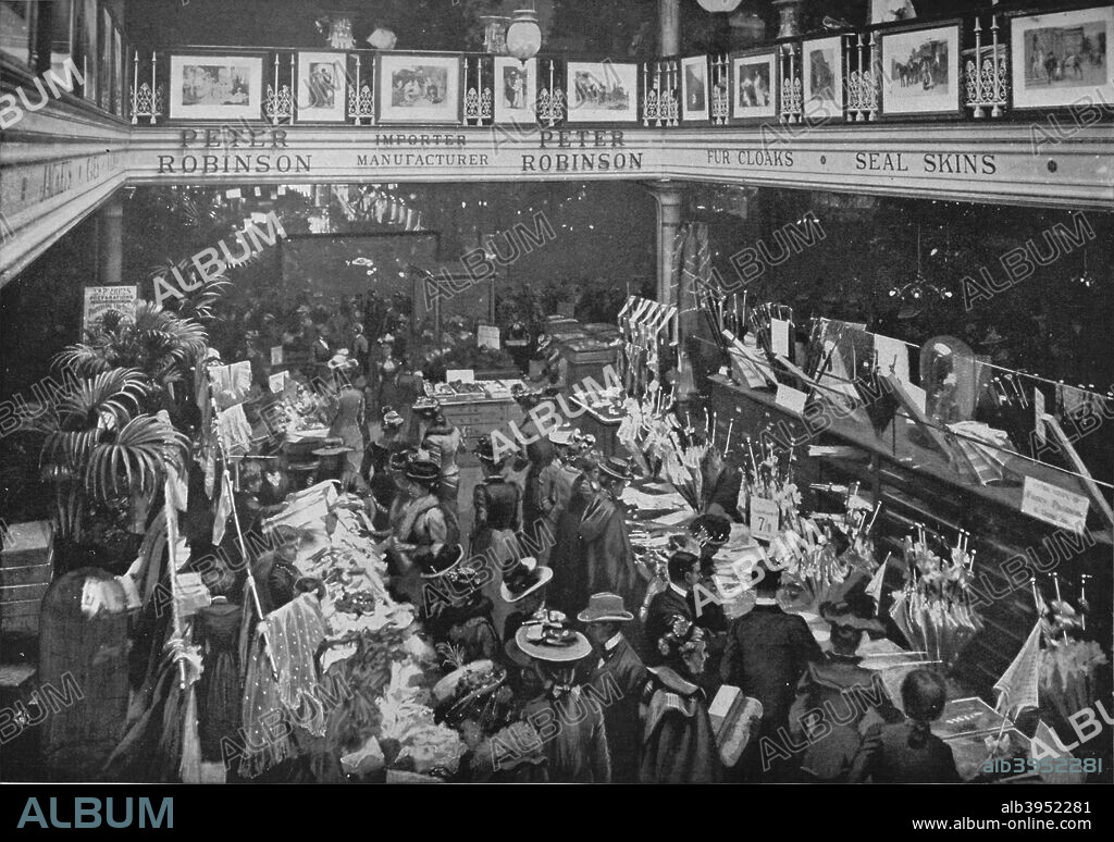 A sale day at Peter Robinson's department store, Oxford Street, London, c1903 (1903). From Living London, Vol. II, by George R. Sims. [Cassell and Company, Limited, London, Paris, New York & Melbourne, 1903].
