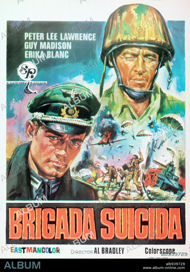 Poster de BRIGADA SUICIDA, 1968 (TESTA DI SBARCO PER OTTO IMPLACABII). Copyright ALCINTER.