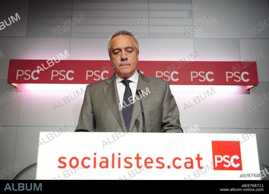 Barcelona. 11/06/2014. El Lider del Psc Pere navarro anuncia su Dimision. Fotos Ines Baucells. Archdc.