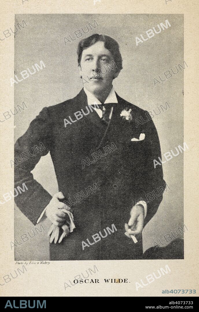 ROBERT HARBOROUGH SHERARD and ELLIS & WALERY. Oscar Wilde. The Life of Oscar Wilde ... With a full reprint of. T. Werner Laurie: London, 1906. Portrait of Oscar Wilde (1854 - 1900). Irish playwright, novelist, essayist, poet and wit. Image taken from The Life of Oscar Wilde With a full reprint of the famous revolutionary article :Jacta Alea est,: by Jane Francesca Elgee mother of Oscar Wilde Illustrated with portraits, fac-simile letters, and other documents. Originally published/produced in T. Werner Laurie: London, 1906. Source: Eccles 734, opposite title page. Language: English.