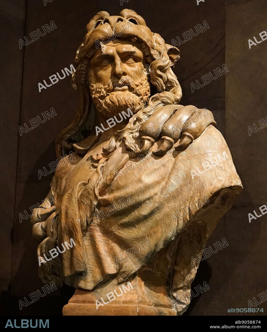 Terracotta bust of Hercules by Lucas Faydherbe (1617-1697) a Flemish sculptor and architect. Dated 17th Century.