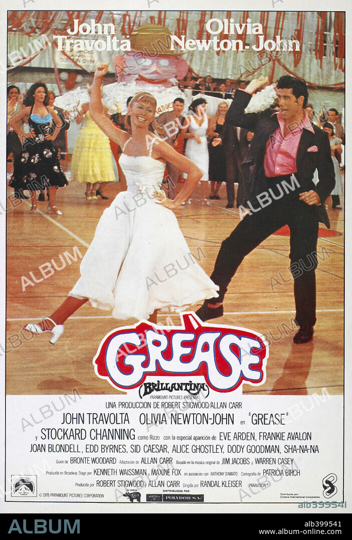 Poster de GREASE, 1978, dirigida por RANDAL KLEISER. Copyright PARAMOUNT PICTURES.