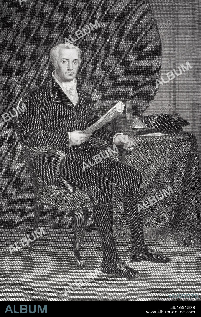 Joel Barlow 1754-1812. American writer and poet. Author of The Hasty Pudding. From painting by Alonzo Chappel.