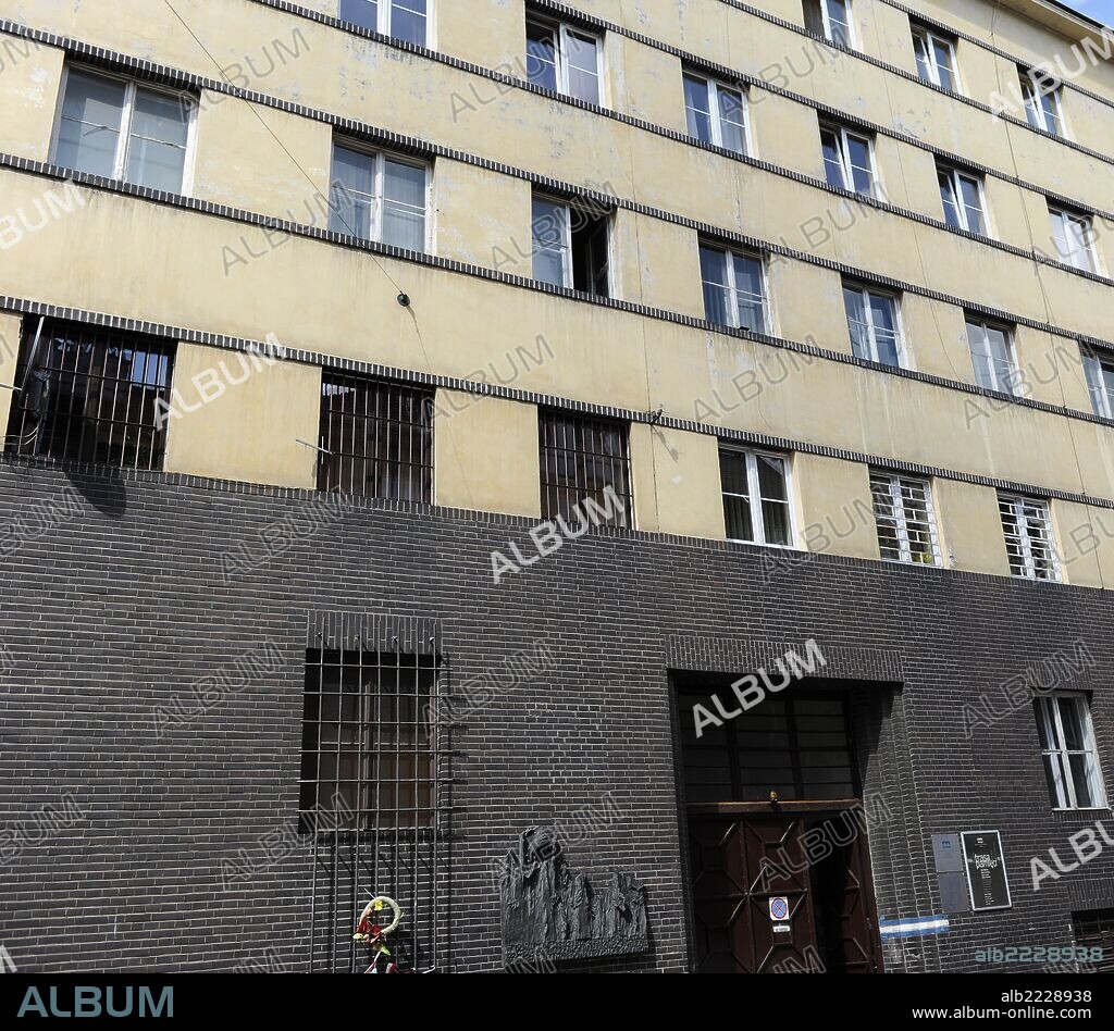 Poland. Krakow. Gestapo Museum. Facade.