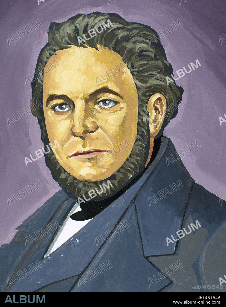 STENDHAL, seudónimo de Marie-Henri Beyle (1783-1842). Escritor francés. Dibujo.