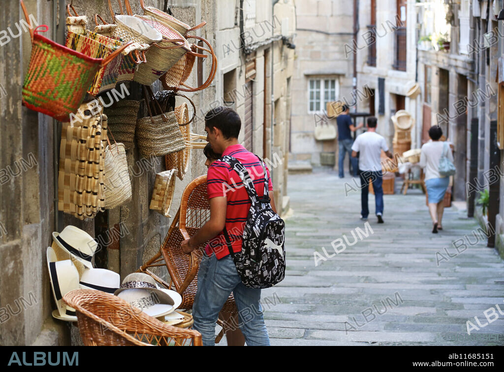 wicker crafts Rua dos Cesteiros, Vigo, Pontevedra, Galicia, Spain.
