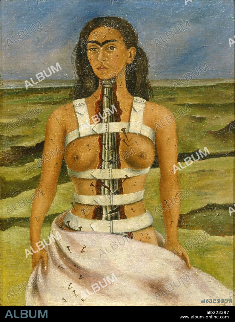 FRIDA KAHLO. 'La columna rota', 1944, oleo sobre lienzo, 40 cm x 30,7 cm.