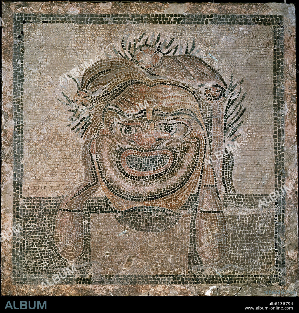 R-MOSAICO ROMANO-MASCARA TRAGICA.