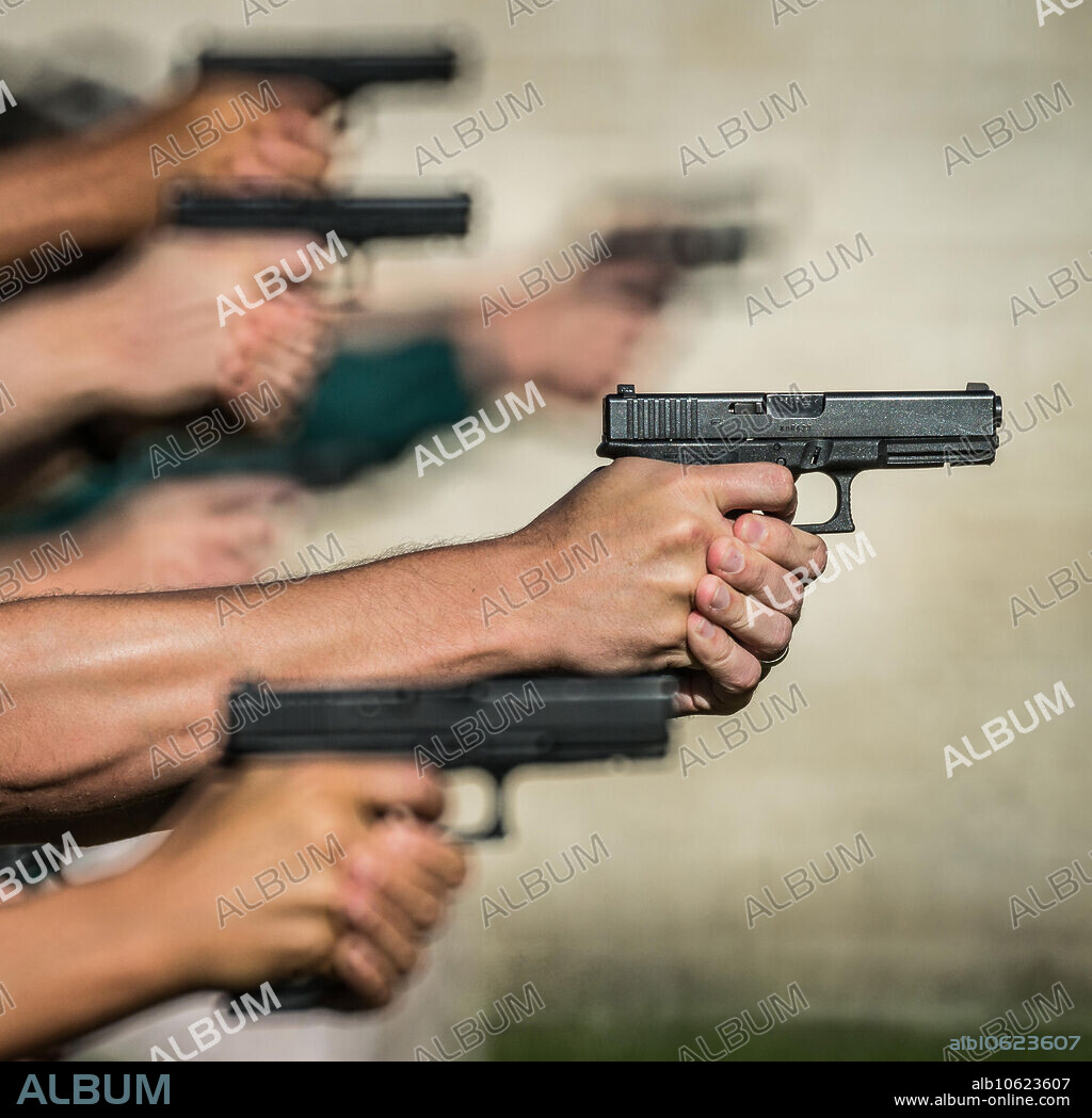 Firearms training in Jacksonville, Florida. Upon qualification, an FBI special agent is issued a full-size Glock 22 or compact Glock 23 semi-automatic pistol, both of which are chambered in the.40 S&W cartridge. New agents are issued firearms, on which they must qualify, on successful completion of their training at the FBI Academy. The Glock 26 (subcompact 9mm Parabellum), Glock 23 and Glock 27 (.40 S&W compact and subcompact, respectively) are authorized as secondary weapons. In June 2016, the FBI awarded Glock a contract for new handguns. Unlike the currently issued.40 S&W chambered Glock pistols, the new Glocks will be chambered for 9mm Parabellum. The contract is for the full-size Glock 17M and the compact Glock 19M. The M means the Glocks have been modified to meet government standards specified by a 2015 government request for proposal. May 24, 2012.