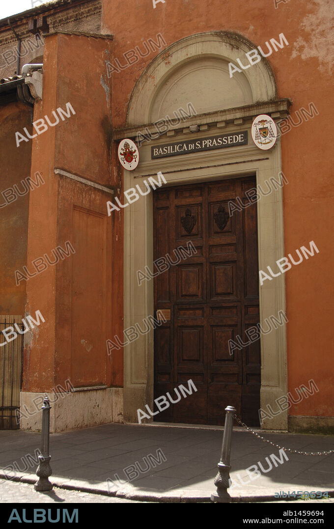 Italy. Rome. Basilica of Saint Praxedes (Santa Prassede). 8th-9th centuries. Entrance.