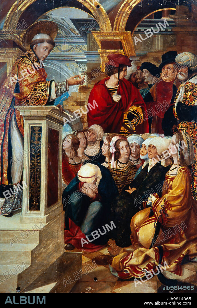 Joan de Borgonya / Predicación de san Félix a las mujeres de Gerona, siglo XVI, Museu d'Art de Girona.