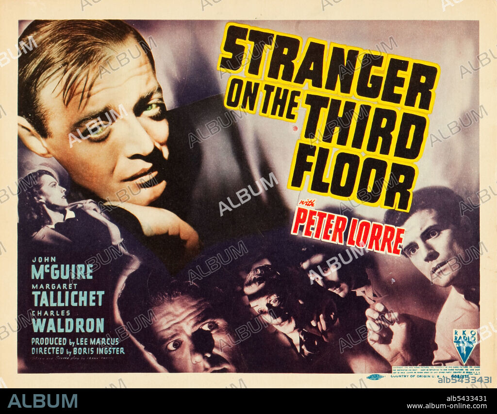 PETER LORRE in STRANGER ON THE THIRD FLOOR, 1940, unter der Regie von BORIS INGSTER. Copyright RKO RADIO BRITISH.