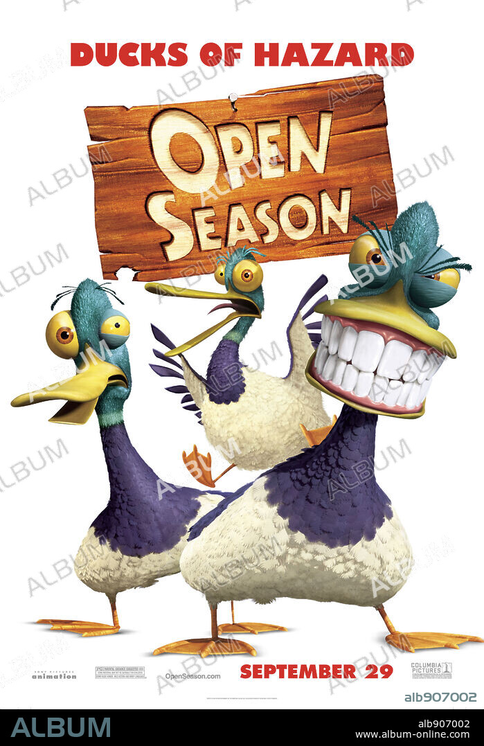 Poster de COLEGAS EN EL BOSQUE, 2006 (OPEN SEASON), dirigida por ROGER ALLERS. Copyright SONY PICTURES.