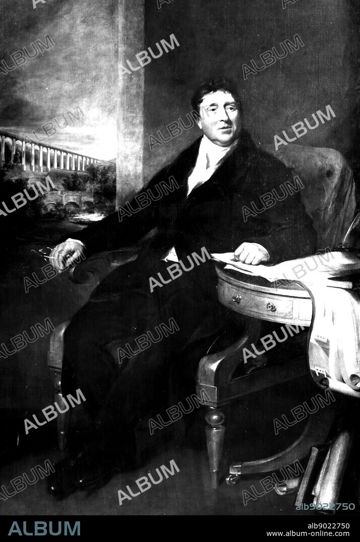 Portrait of Thomas Telford (1757-1834) a Scottish civil engineer, architect, and stonemason. Dated 19th Century.