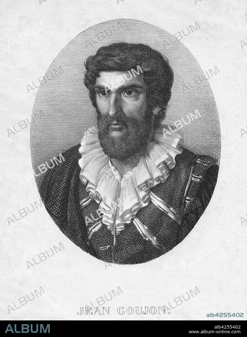 'Jean Goujon'. Portrait of French sculptor, architect and artist Jean Goujon (c1510-c1565). After a bust in the Musée national des Monuments Français in Paris.