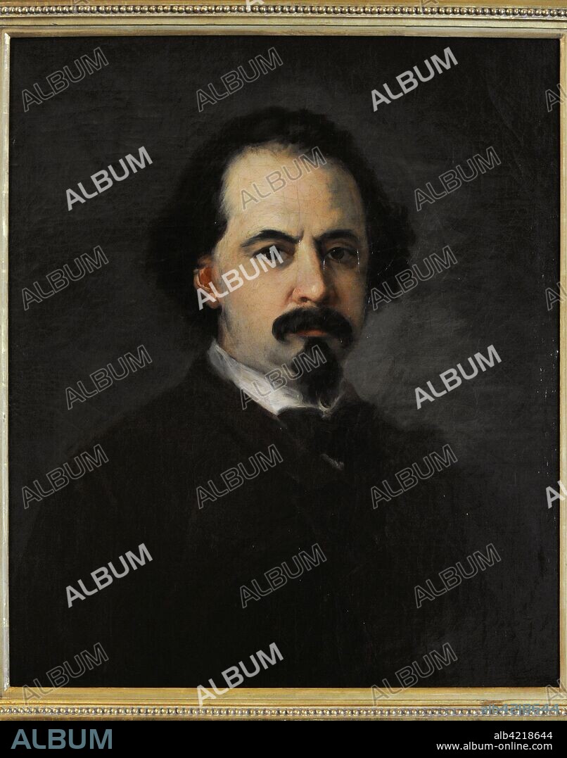 Eugenio Lucas Velázquez (1817-1870). Pintor español. Autorretrato, hacia 1860. Museo Lázaro Galdiano. Madrid. España.