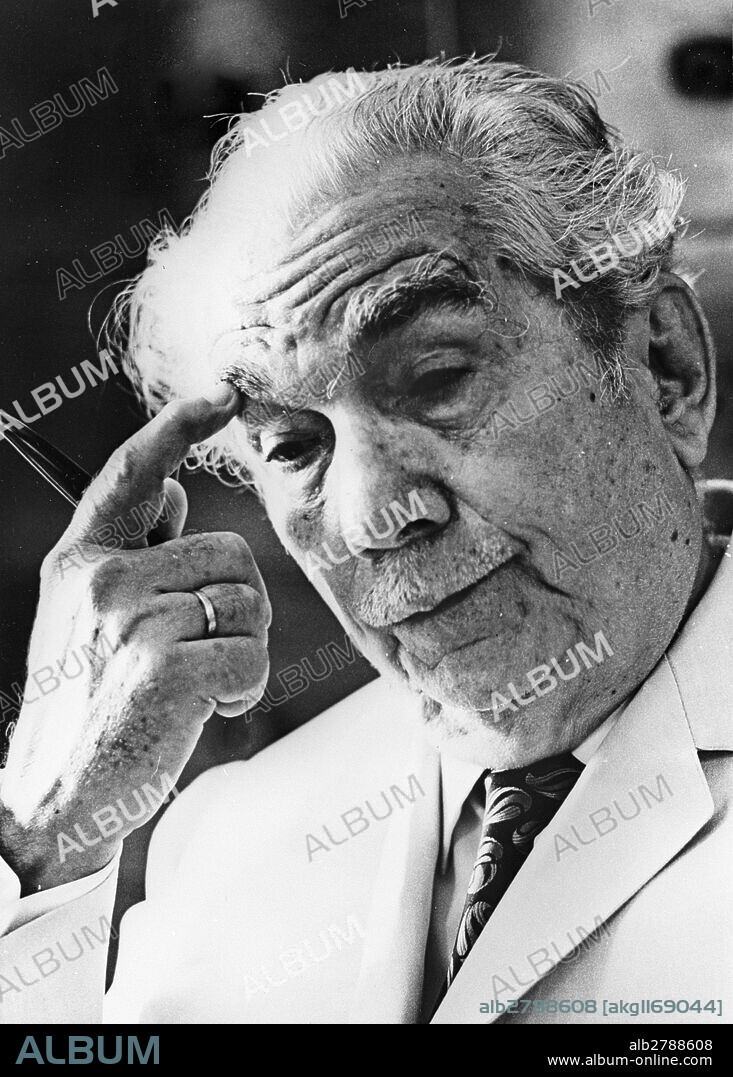 Juan Marinello y Vidaurreta (b.1898), a Cuban political and public figure, philologist, poet and publicist. 1974. Reprophoto.