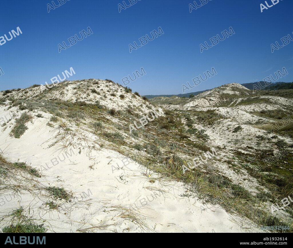 GALICIA. FISTERRA. Vista de la PLAYA DE O ROSTRO. Provincia de A Coruña. España.