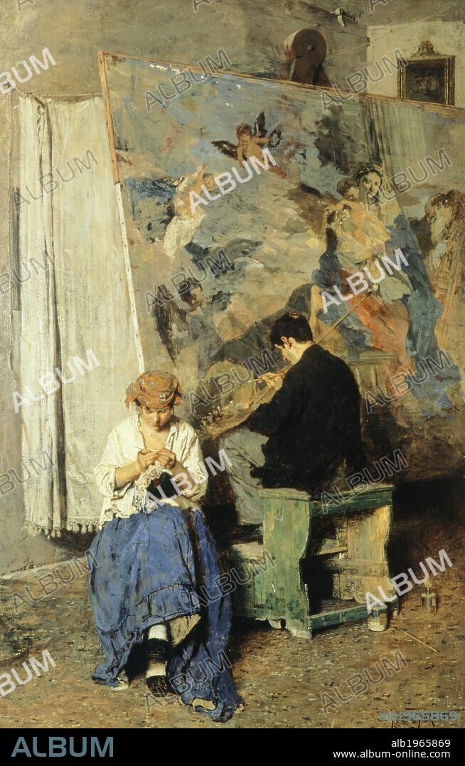 Vandalism (Poors old), 1880, by Giacomo Favretto (1849-1887), oil on canvas, 100x67 cm.