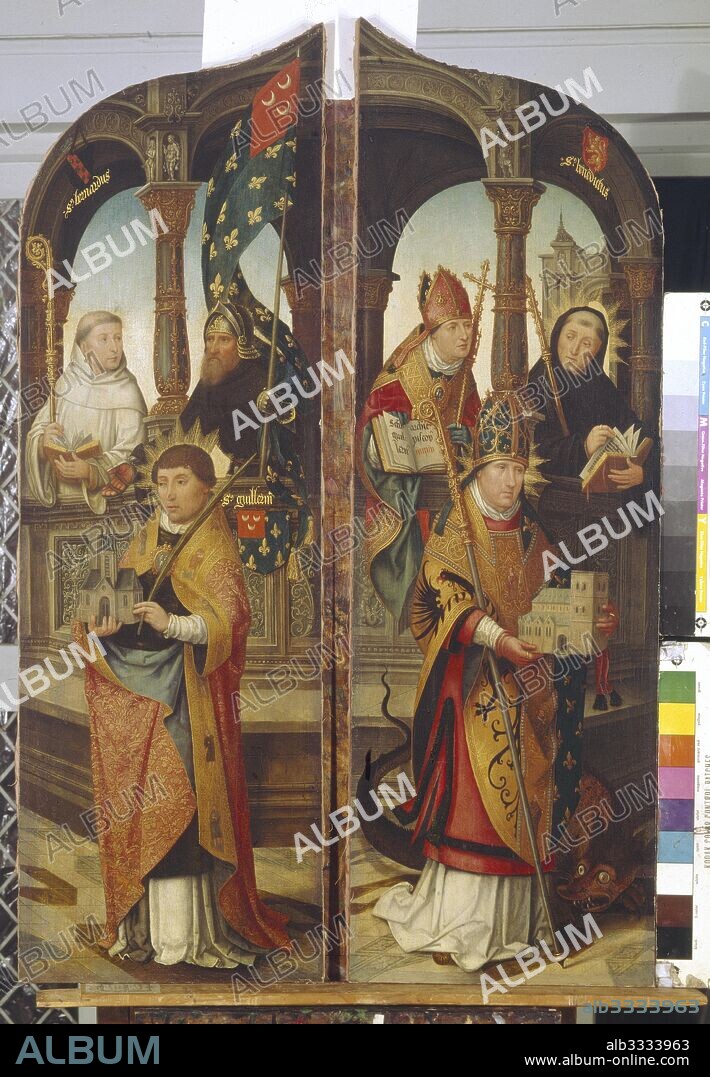 JEAN BELLEGAMBE. Saint Trudo and Saint Guillaume. Two side panels of the Triptych.