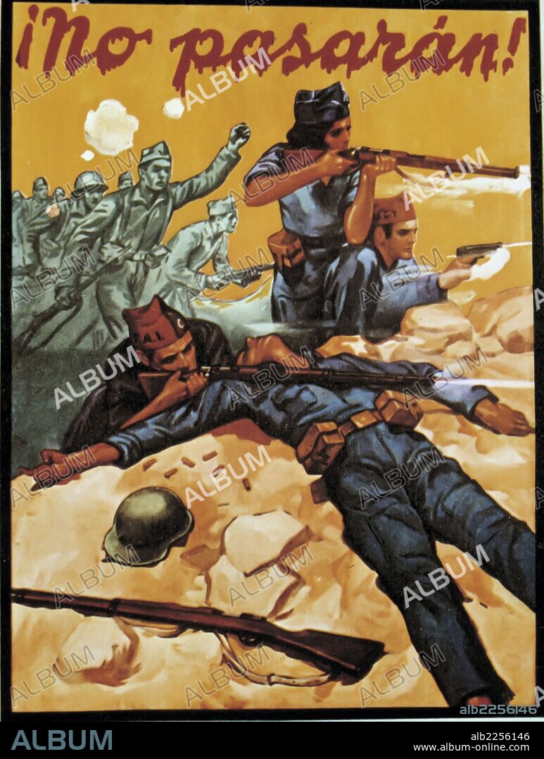 ESPAÑA. GUERRA CIVIL 1936-1939. CARTEL DE LA CNT. " NO PASARAN ".