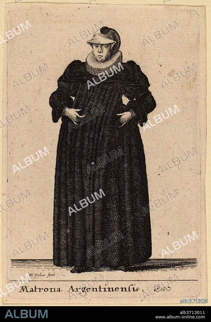 WENCESLAUS HOLLAR. Matrona Argentinensis. Dated: 1642. Medium: etching.