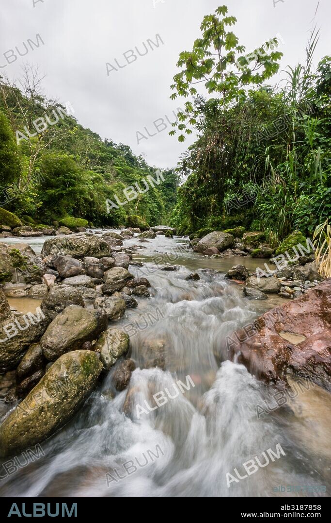 rio Satan, La Taña, zona Reyna, departamento de Uspantan,Guatemala, Central America.