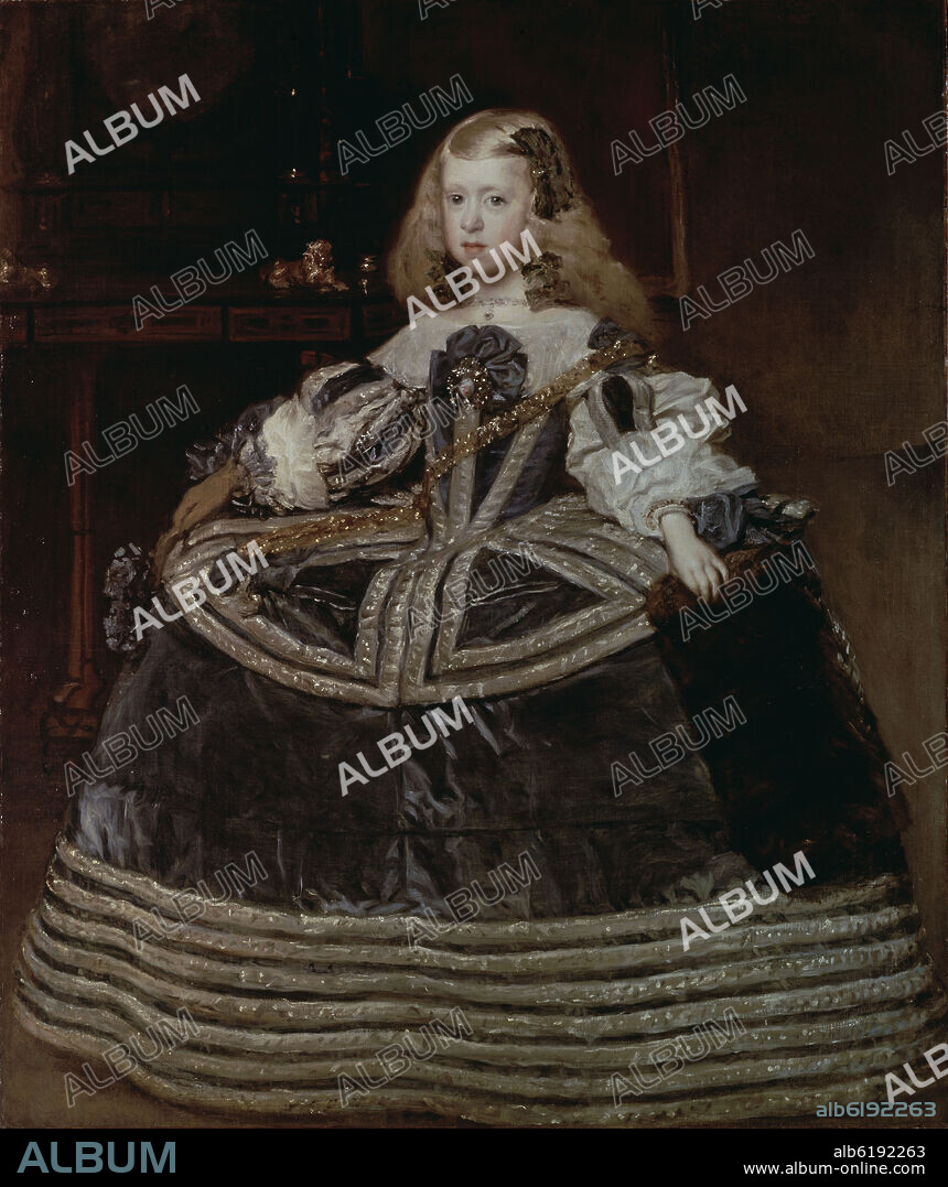 DIEGO VELAZQUEZ (1599-1660). INFANTA MARGARITA EN AZUL - 1659 - O/L - BARROCO ESPAÑOL - 127 x 107 cm.