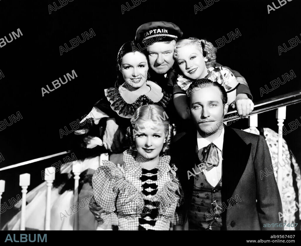 BING CROSBY, GAIL PATRICK, JOAN BENNETT, QUEENIE SMITH and W. C. FIELDS in MISSISSIPPI, 1935, directed by A. EDWARD SUTHERLAND and WESLEY RUGGLES. Copyright PARAMOUNT PICTURES.