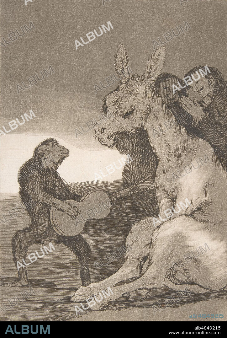 FRANCISCO DE GOYA. Plate 38 from 'Los Caprichos': Bravo! (Brabisimo!), 1799.