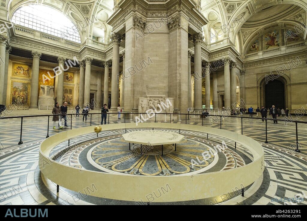 pendulo de Foucault, Panteón , le Panthéon, monumento de estilo neoclásico, V distrito ,París, France,Western Europe.