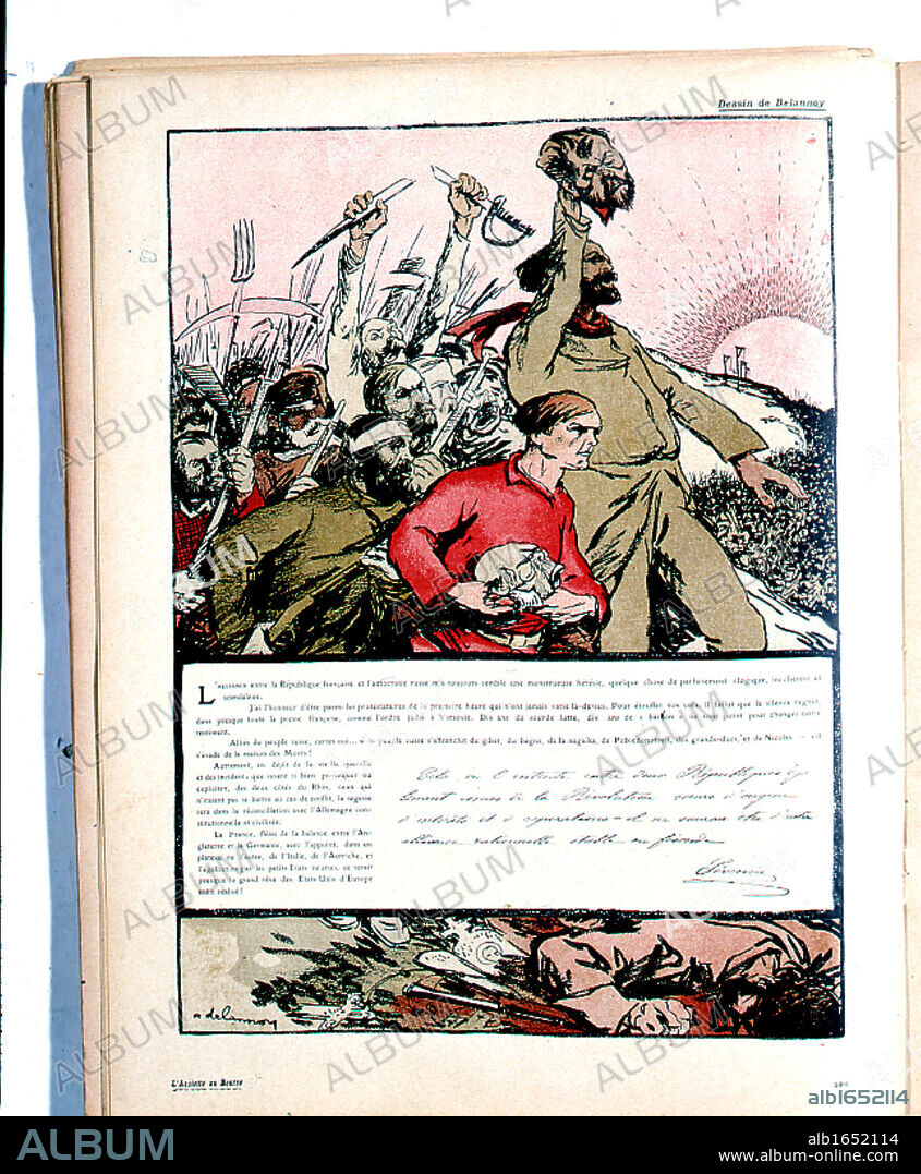 Russian Revolution 1905.Cartoon from L'Assiette au Beurre, Paris, July 1905.